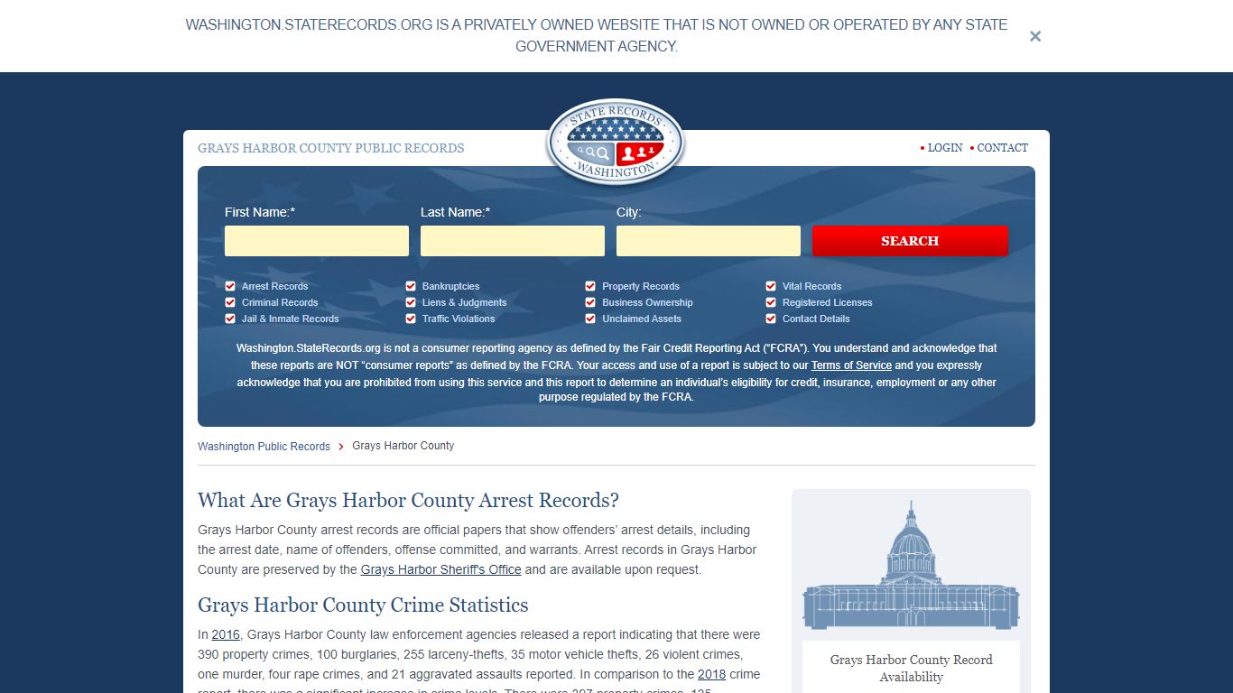 GRAYS HARBOR COUNTY PUBLIC RECORDS